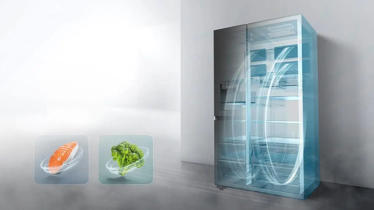 Hisense RS694N4ICE Side-by-Side Kühlschrank im Küchenumfeld
