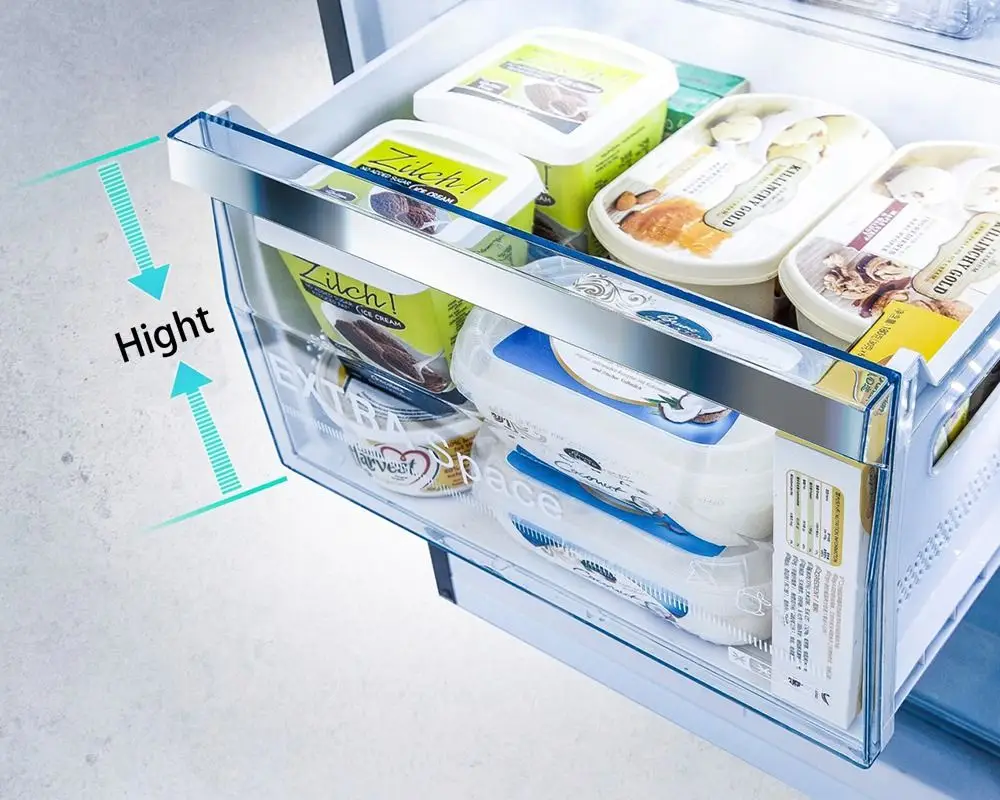 Frischezonen und Innenraum der Hisense RS694N4ICE