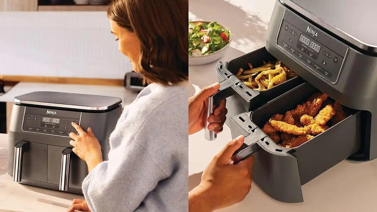 Ninja DZ300UK Dual Zone Air Fryer in Gun Metal Grey