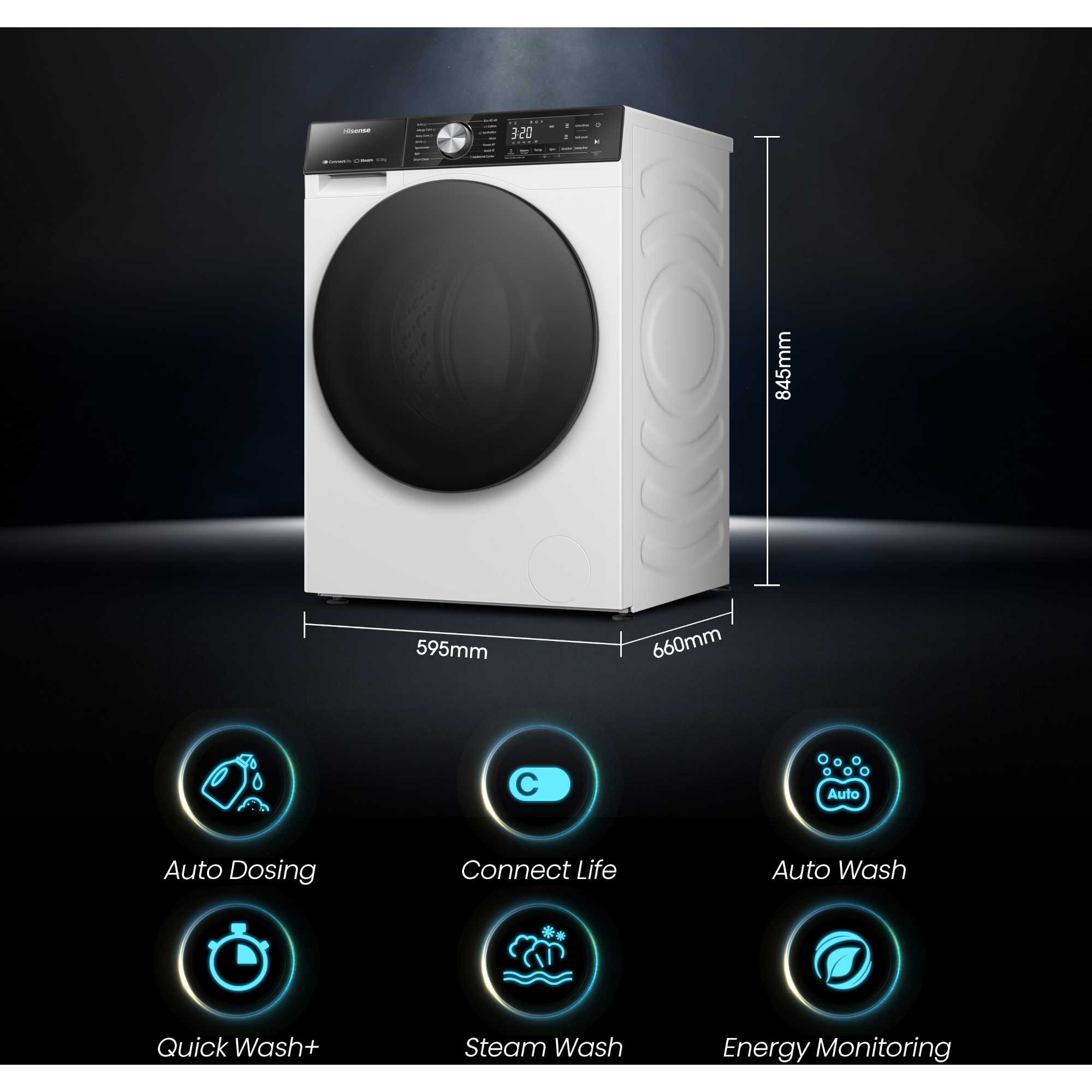 Hisense Waschmaschine moderne Haushaltswäsche